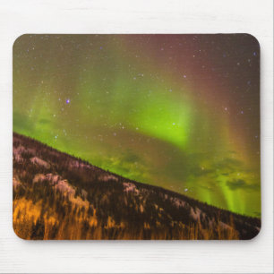 Mousepad Aurora Borealis Montanhas Fairbanks Alaska