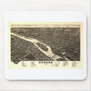 Mousepad Aurora, Illinois em 1882