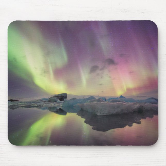 Mousepad Aurora Lights Reflete em Lagoa (Frente)