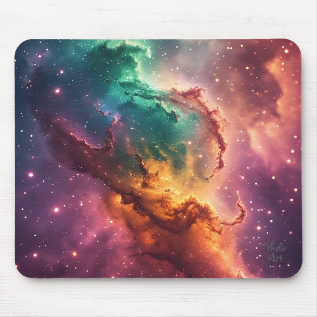 Mousepad Aurora Veil Nebula Design (Frente)