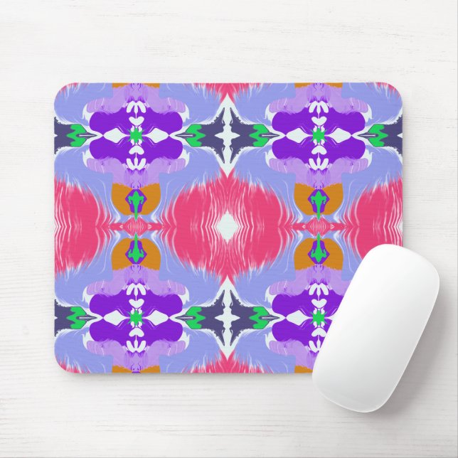 Mousepad Aurora Vibrante Kaleidoscópio Flor Elétrica (Com mouse)