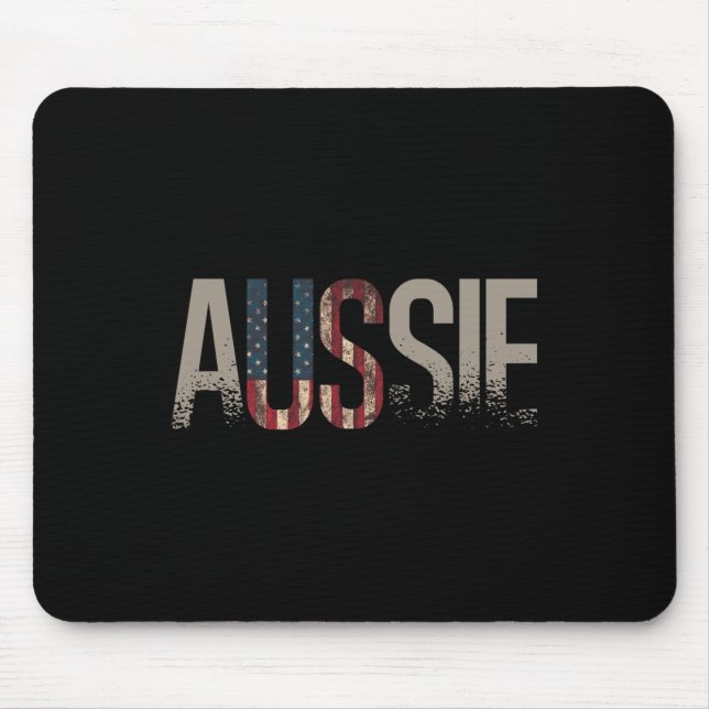 Mousepad Aussie Austrália Dia 4 de julho Americano australi (Frente)