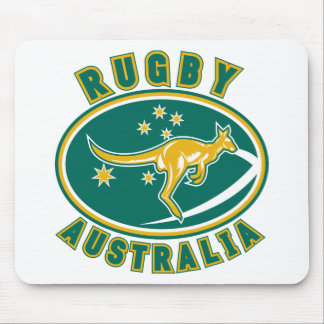 Mousepad aussie do wallaby do canguru de Austrália do rugby