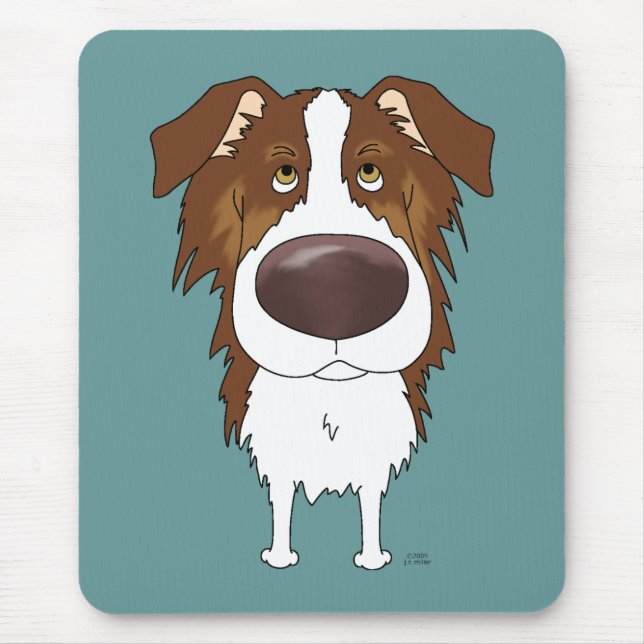 Mousepad Aussies - nariz e bumbum grandes (Frente)