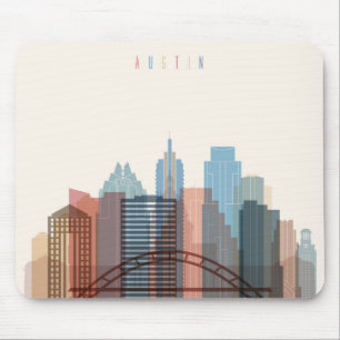 Mousepad Austin, skyline da cidade de Texas  