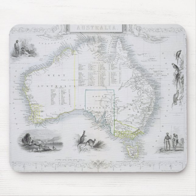 Mousepad Austrália, de uma série de mapas do mundo publicou (Frente)