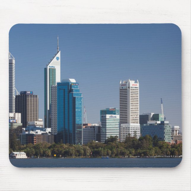 Mousepad Austrália, Perth, panorama da cidade a partir do r (Frente)