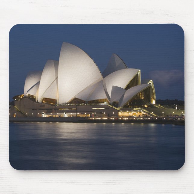 Mousepad Austrália, Sydney. Casa da Ópera à noite em (Frente)