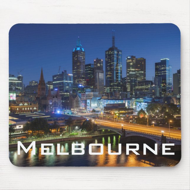 Mousepad Austrália, Vitória, Melbourne, linha do horizonte  (Frente)