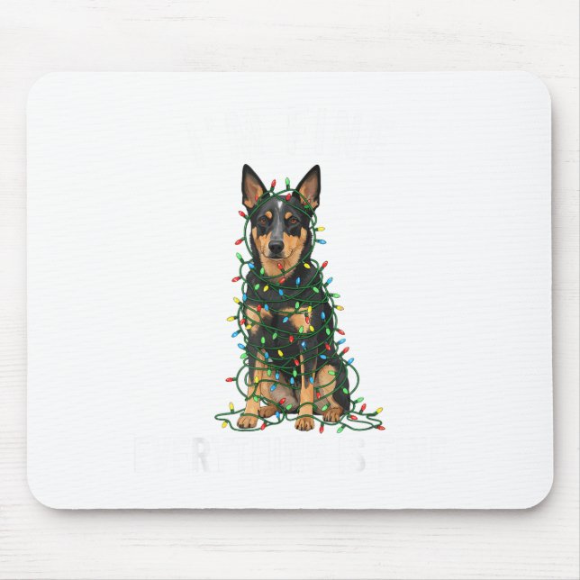 Mousepad Australian Kele Christmas I'm Fine Everything Is F (Frente)
