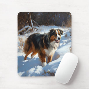 Mousepad Australian Shepherd Deixe Nevar Natal