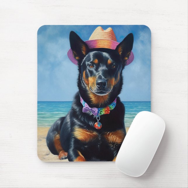 Mousepad australiano Kelpie on Beach, cão amante presente d (Com mouse)