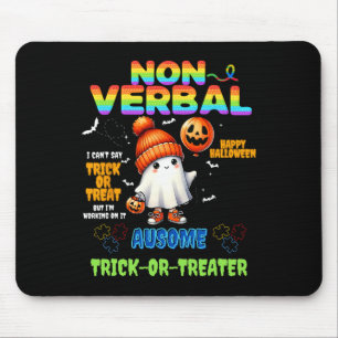 Mousepad Autis de Halloween não-verbyl Ausome
