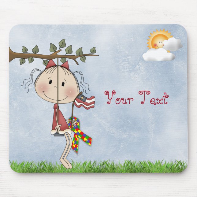 Mousepad Autism^ Adicione Seu Bloco De Texto (Frente)