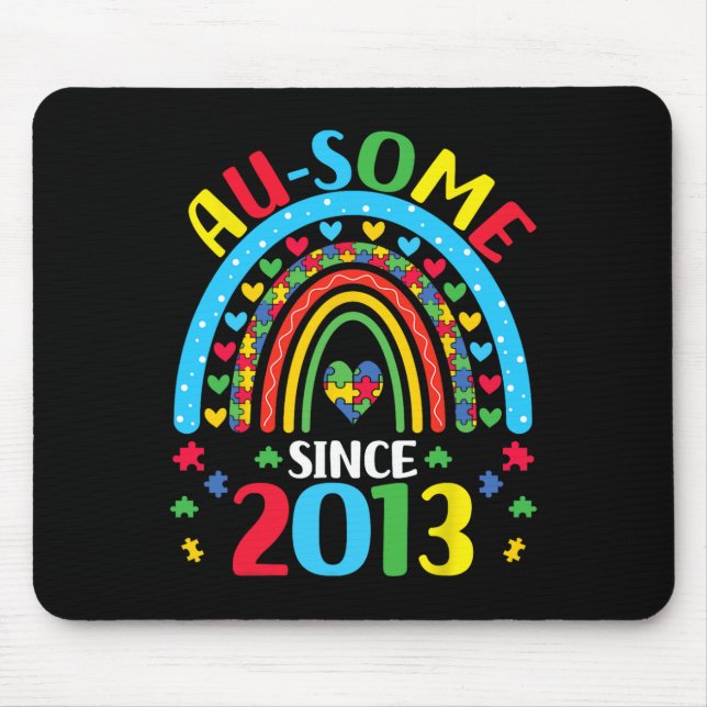 Mousepad Autism Awareness Birthday 11 Year Old Boys Girls K (Frente)