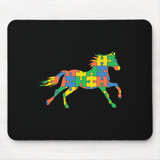 Mousepad Autism Horse Disabilities Month Disabilities Aware (Frente)