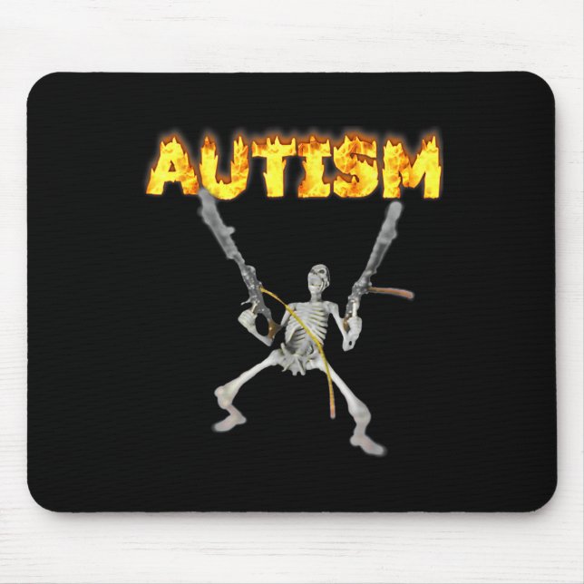 Mousepad Autism Skeleton Engraçado Memória De Tanque Especí (Frente)