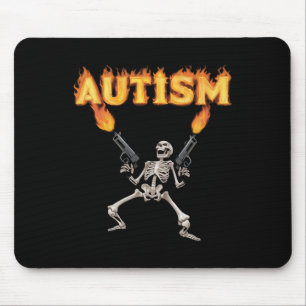 Mousepad Autism Skeleton Engraçado Memória-Tanque Específic