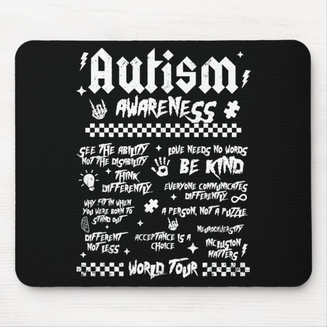Mousepad Autism World Tour Autism Awareness  (Frente)