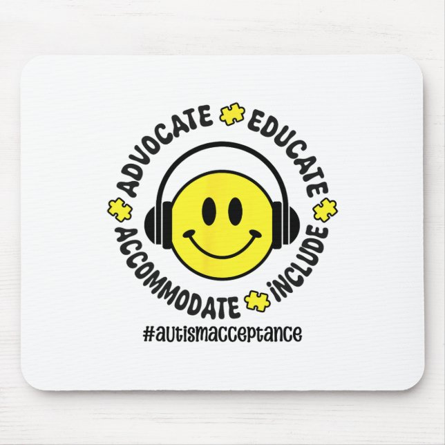Mousepad Autismo Aceite Compreender Autismo Atenção Chá (Frente)