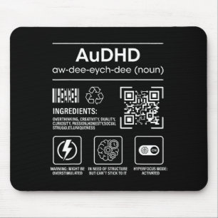 Mousepad Autismo Audhd adhd engraçado neurodivergente