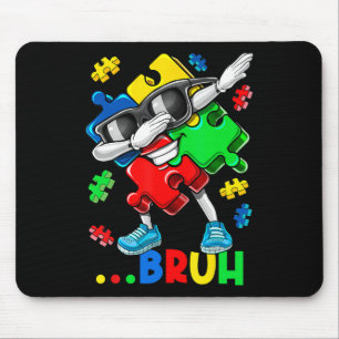 Mousepad Autismo Bruh Dabbing Quebra-cabeça Piece Autismo C