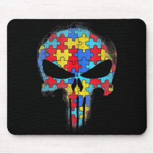 Mousepad Autismo Caveira Consciência Tea Mãe Crianças Pais