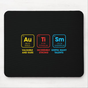 Mousepad Autismo Conhecimento Químico Elementos de Química