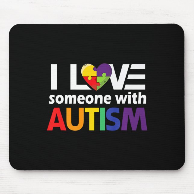 Mousepad Autismo Consciência Presente Autismo Mãe Eu Amo Al (Frente)
