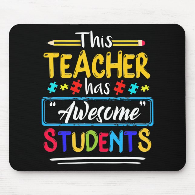 Mousepad Autismo Consciência que este professor tem estudio (Frente)