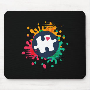 Mousepad Autismo Consciência Quebra-cabeça Piece Ama Apoio