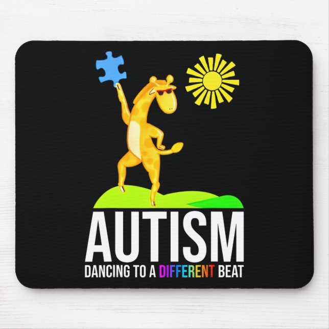 Mousepad Autismo Dançando A Um Diferente Beat Divertido Sen (Frente)