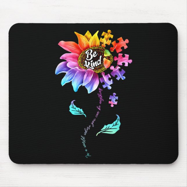 Mousepad Autismo De Girassol Seja Quebra-cabeça (Frente)