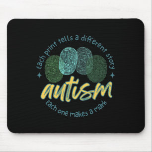 Mousepad Autismo De Impressão Digital Cada Impressão Diz Um