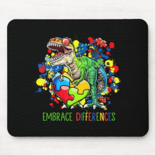Mousepad Autismo Diferenças de Embrace Dinossauro T-Rex Cri