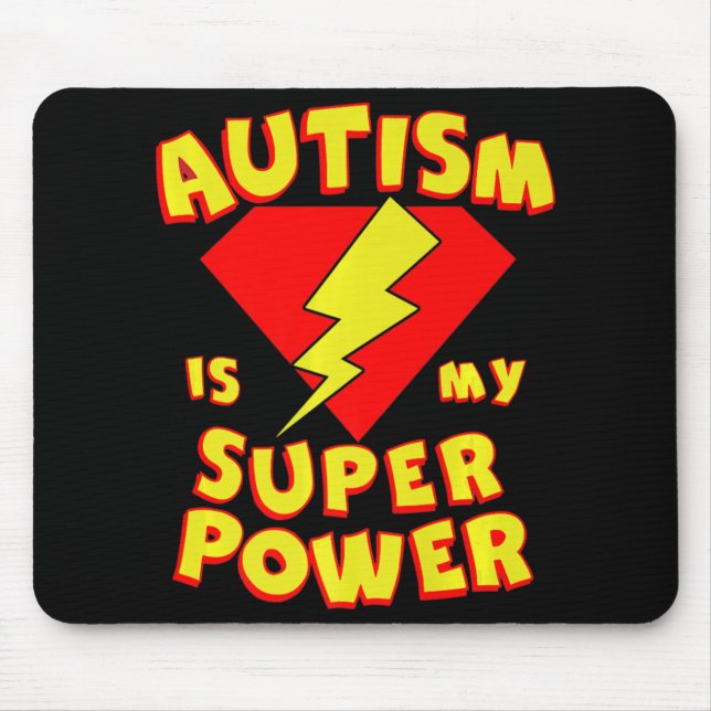 Mousepad Autismo é o meu super-herói de poder, Awarenes (Frente)