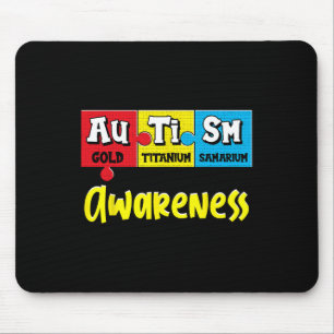 Mousepad Autismo Engraçado Quebra-cabeça Químico Periódico 
