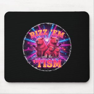 Mousepad Autismo Engraçado Rizz Em Com O Capivara Meme Tism