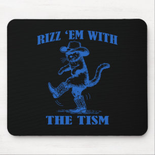 Mousepad Autismo Engraçado Rizz Em Engraçado Cat Rizz Em Co