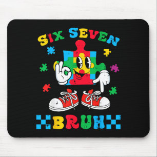 Mousepad Autismo enigma seis sete bruh conscientização 6 7
