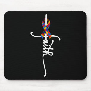 Mousepad Autismo Faith Cross Autismo Presente Autismo Autis