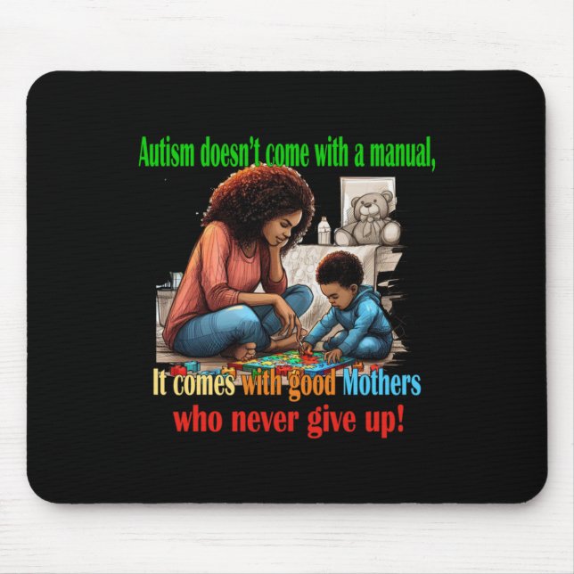 Mousepad Autismo Mãe Sticker (Frente)