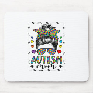 Mousepad Autismo Mãe Vida Mensagem Bun Sangrado Dia da Mãe