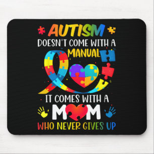 Mousepad Autismo Mamãe não vem com um Autismo feminino manu