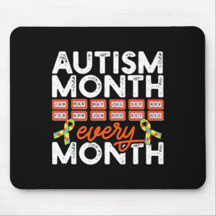 Mousepad Autismo Mês A Mês Deficiência Sensibilização Su