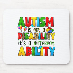 Mousepad Autismo não é uma deficiência é um hambúrbio difer