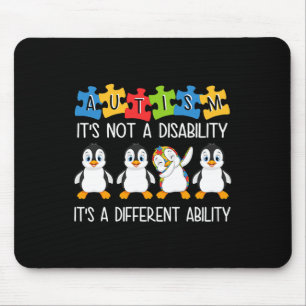 Mousepad Autismo pinguim não é uma deficiência é diferente