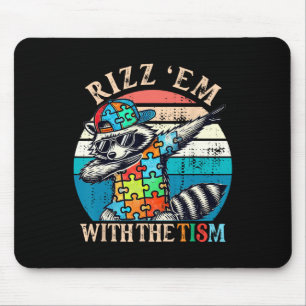 Mousepad Autismo Rizz Em Com O Tismo Meme Racoon Autista
