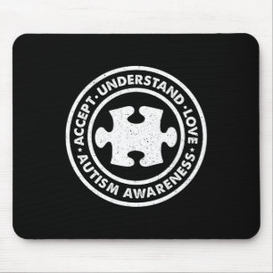 Mousepad Autismo Sensibilização Accept Entender Amor Vintag