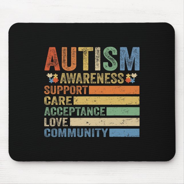 Mousepad Autismo Sensibilização Aceitação de Cuidados de Sa (Frente)